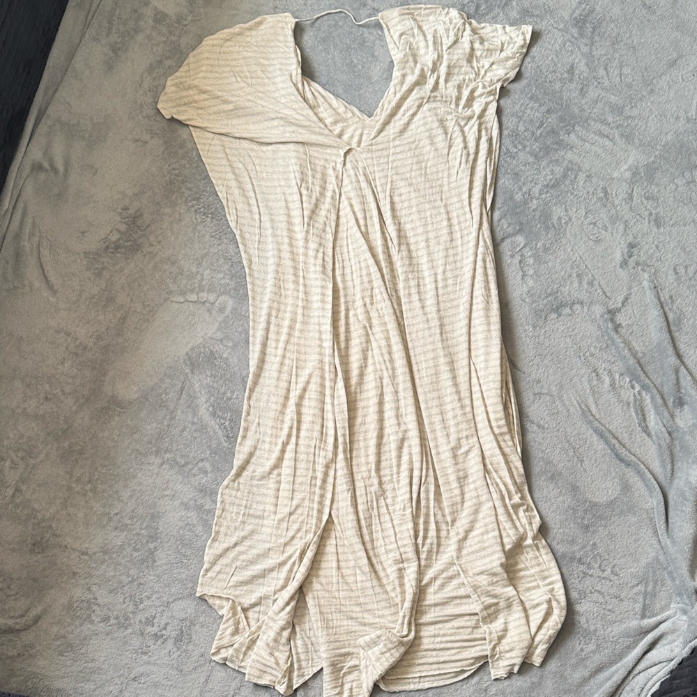 Free People Cream Striped Dress